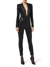 Load image into Gallery viewer, Red Carpet full sequin jumpsuit
