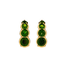 Load image into Gallery viewer, 18k yellow gold earring with Diopside and diamond
