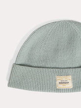 Load image into Gallery viewer, Bonpoint Benny cap with cuff and vignette in aqua blue wool
