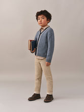 Load image into Gallery viewer, Garfield Blue Cashmere V-Neck Cardigan
