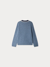 Load image into Gallery viewer, Garfield Blue Cashmere V-Neck Cardigan
