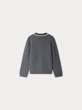 Load image into Gallery viewer, Garfield V-neck cardigan in gray cashmere
