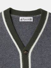 Load image into Gallery viewer, Garfield V-neck cardigan in gray cashmere

