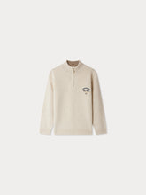 Load image into Gallery viewer, Gert cashmere sweater with trucker collar and Bonpoint embroidery
