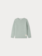 Load image into Gallery viewer, Jason sweater with elbow patches in blue wool
