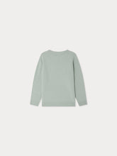 Load image into Gallery viewer, Jason sweater with elbow patches in blue wool
