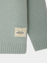Load image into Gallery viewer, Jason sweater with elbow patches in blue wool
