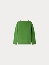 Load image into Gallery viewer, Jason sweater with elbow patches in green wool
