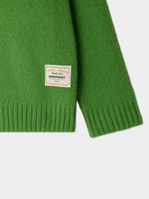Load image into Gallery viewer, Jason sweater with elbow patches in green wool
