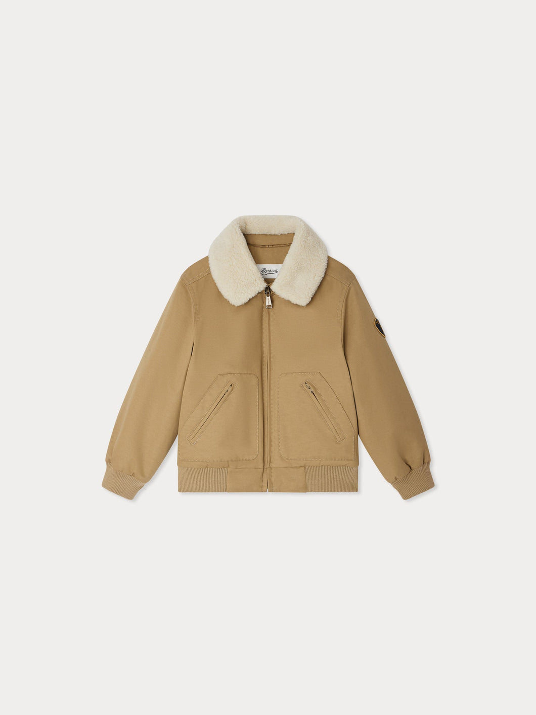 John quilted jacket with removable collar in water-repellent cotton