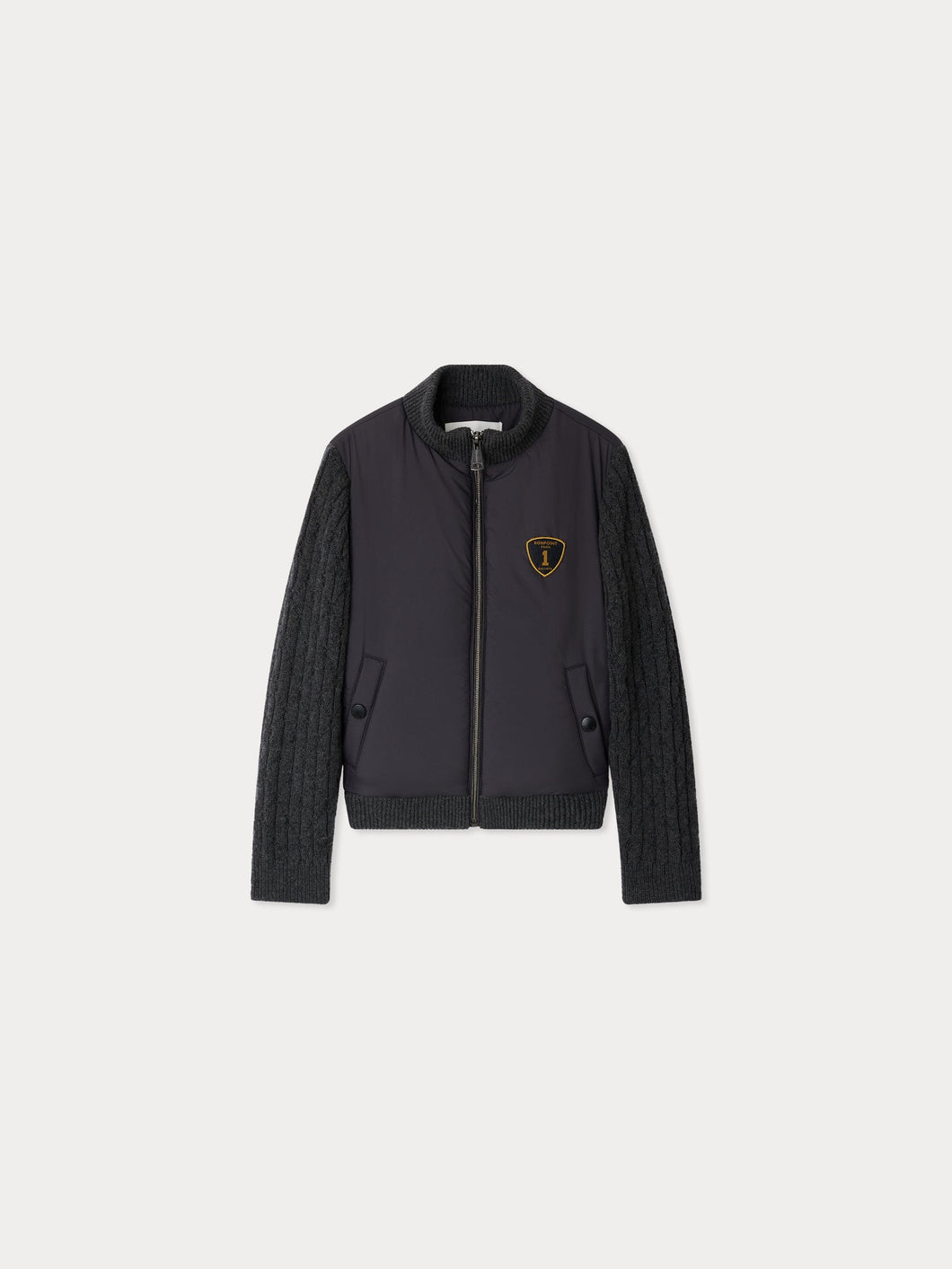 Jarod fancy knit vest and down jacket