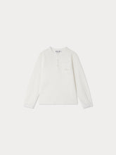 Load image into Gallery viewer, Jartiste T-shirt with pocket and embroidery in white organic cotton
