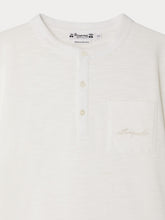 Load image into Gallery viewer, Jartiste T-shirt with pocket and embroidery in white organic cotton

