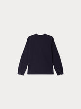 Load image into Gallery viewer, Jartiste T-shirt with pocket and embroidery in blue organic cotton
