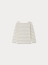 Load image into Gallery viewer, Baudelaire striped t-shirt with guitar embroidery in organic cotton
