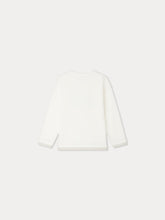Load image into Gallery viewer, Batholome white t-shirt with car print in organic cotton
