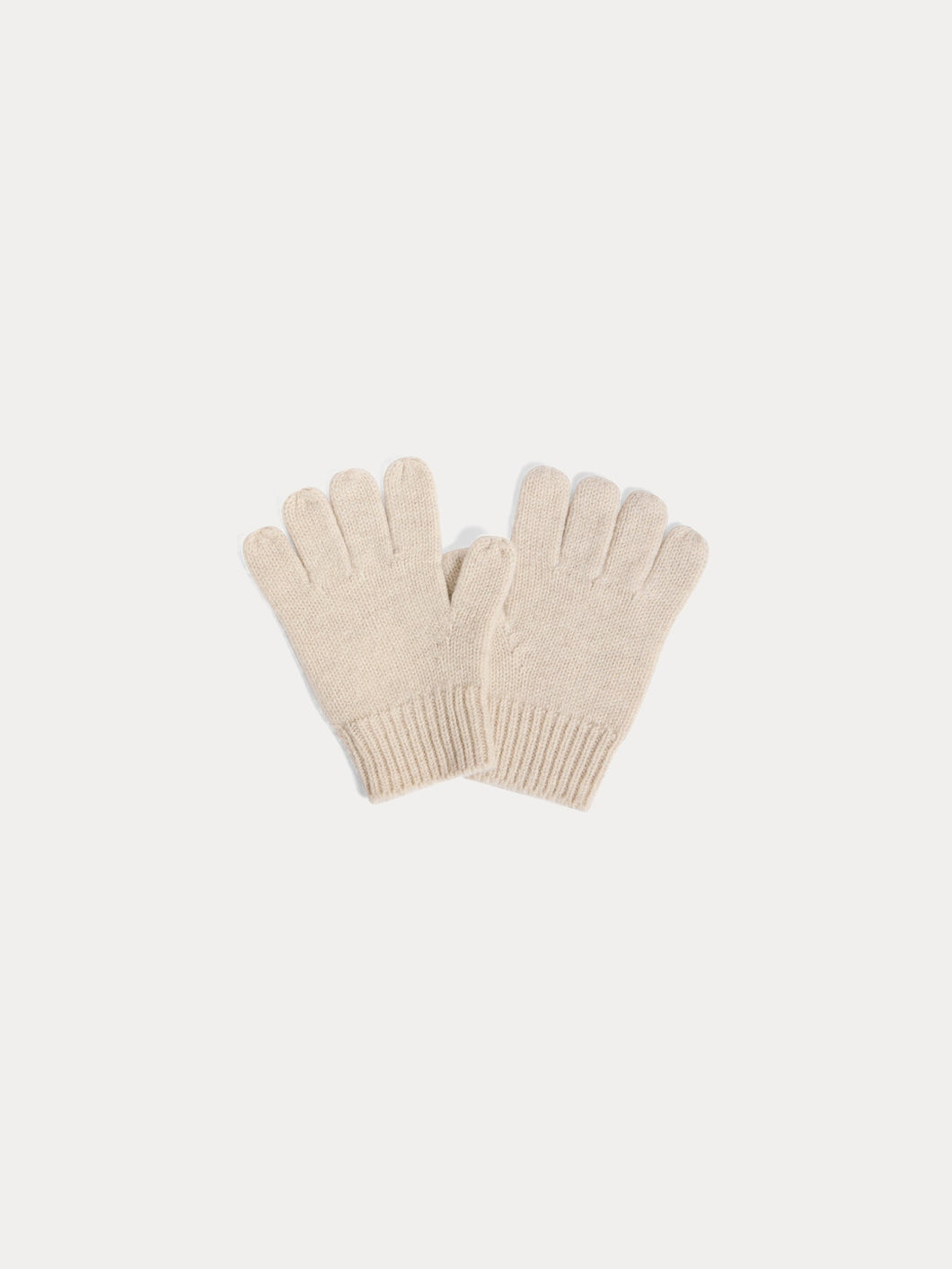 Birk beige cashmere gloves
