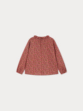Load image into Gallery viewer, Gentle smocked and embroidered blouse in Liberty fabric in organic cotton
