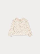 Load image into Gallery viewer, Timber blouse in printed velvet with cherry embroidery
