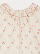 Load image into Gallery viewer, Timber blouse in printed velvet with cherry embroidery
