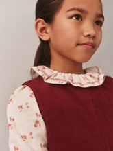 Load image into Gallery viewer, Timber blouse in printed velvet with cherry embroidery
