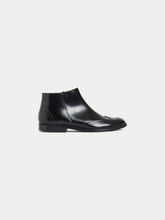 Load image into Gallery viewer, Janette zip-up leather ankle boots with flower toe
