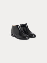 Load image into Gallery viewer, Janette zip-up leather ankle boots with flower toe
