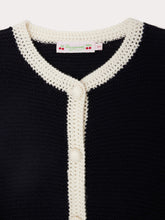 Load image into Gallery viewer, Elaia cardigan with crochet cherries in wool

