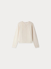 Load image into Gallery viewer, Juka cardigan with fancy stitch in wool and cashmere
