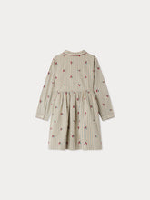 Load image into Gallery viewer, Janessa dress in organic cotton with cherry embroidery
