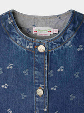 Load image into Gallery viewer, Jette dress in cherry jacquard denim
