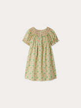 Load image into Gallery viewer, Jarah smocked and embroidered dress in Liberty fabric in organic cotton
