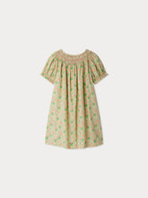 Load image into Gallery viewer, Jarah smocked and embroidered dress in Liberty fabric in organic cotton
