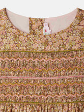 Load image into Gallery viewer, Smocked and embroidered Duchess dress in Liberty fabric in organic cotton
