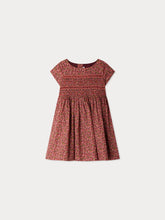 Load image into Gallery viewer, Smocked and embroidered Duchess dress in Liberty fabric in organic cotton
