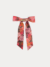 Load image into Gallery viewer, Domina barrette in Liberty fabric in raspberry organic cotton
