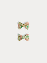 Load image into Gallery viewer, Miniclic barrette in Liberty fabric in pink organic cotton
