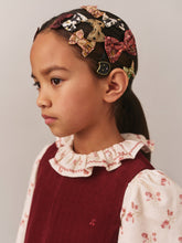 Load image into Gallery viewer, Tutu barrette in Liberty fabric in red organic cotton
