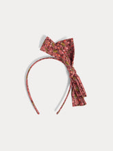 Load image into Gallery viewer, Jin headband in Liberty fabric in red organic cotton
