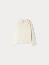 Load image into Gallery viewer, Brynja sweater with cherry embroidered collar in wool

