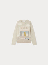 Load image into Gallery viewer, Jodora sweater in jacquard and hand embroidery Café Bonpoint
