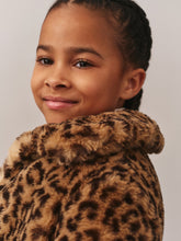 Load image into Gallery viewer, Doogie Leopard Print Faux Fur Coat
