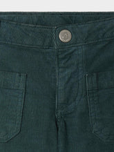 Load image into Gallery viewer, Jennifael straight pants in green organic cotton velvet
