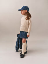 Load image into Gallery viewer, Jensua elasticated waist skirt in cherry jacquard denim
