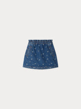 Load image into Gallery viewer, Jensua elasticated waist skirt in cherry jacquard denim

