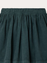 Load image into Gallery viewer, Suzon skirt with elasticated waist in green organic cotton velvet
