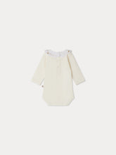 Load image into Gallery viewer, June bodysuit with daisy embroidered collar in organic cotton
