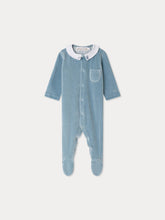 Load image into Gallery viewer, Tilouan velvet pajamas with embroidered penguin velvet collar
