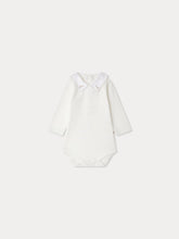 Load image into Gallery viewer, September bodysuit with embroidered donkey collar in organic cotton
