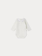 Load image into Gallery viewer, September bodysuit with embroidered collar in organic cotton
